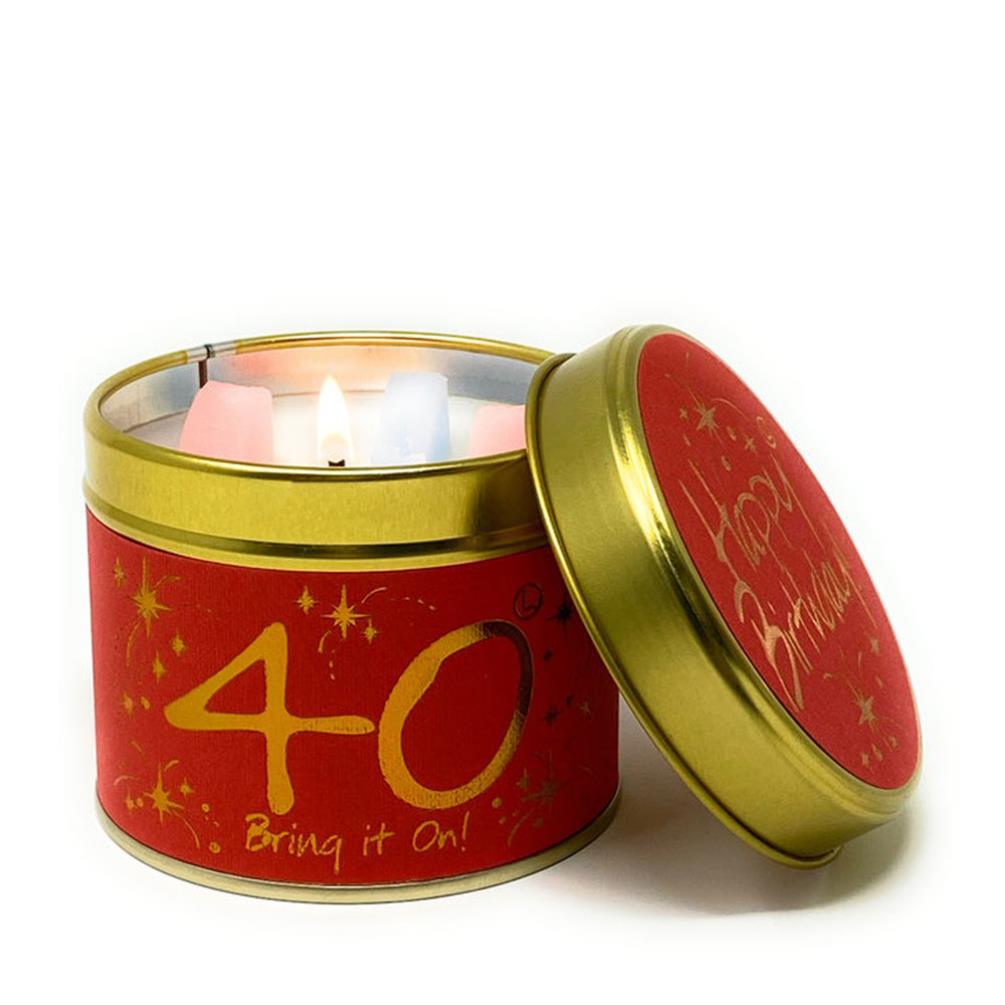 Lily-Flame Happy Birthday 40 Tin Candle £9.89